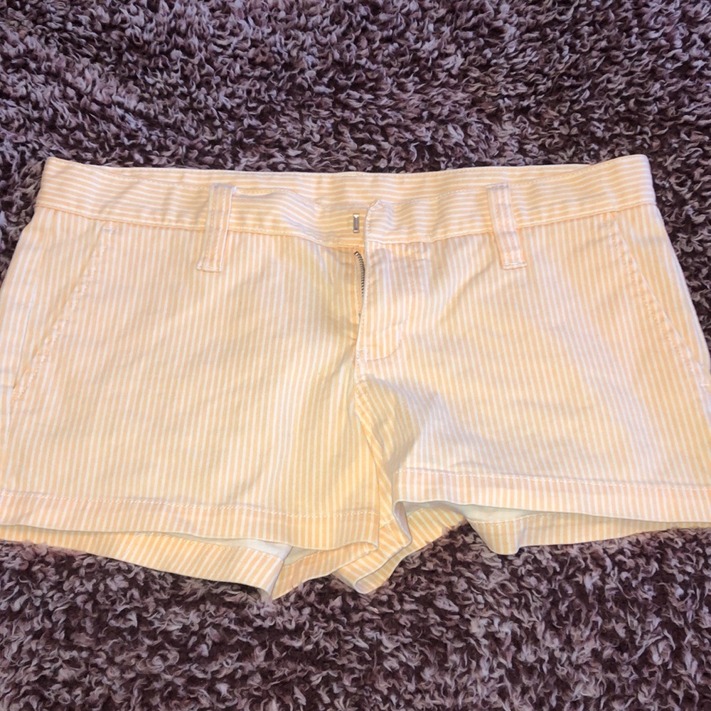 Yellow and white Hurley shorts